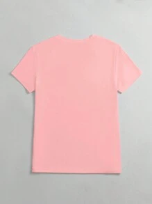 INAWLY Women Swan Print Short Sleeve Crew Neck T-Shirt