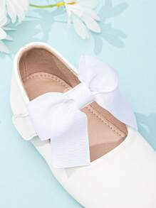 Toddler Kids Cute Simple Flat Shoes With Gold Butterfly Decor - White - View 6