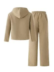 2 bộ đồ liền thân màu trơn cho thanh thiếu niên mặc ngoài trời - Màu Xám nhạt - Xem 2