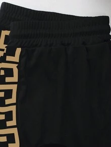 女士街头风字母印花长袖拉链外套和裤子休闲套装，适合秋季和春季穿着，优雅时尚。 - 咖啡棕 - 查看 6