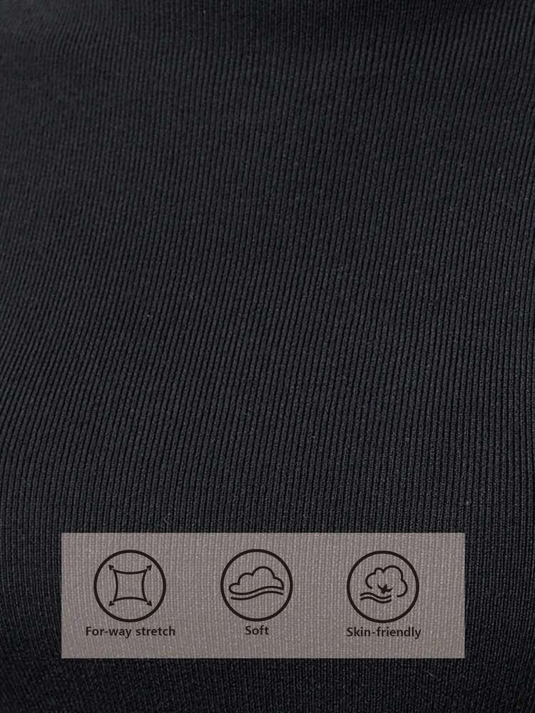 SHEIN Maija 2pcs Women Solid High Collar Sweater Blouse And Fringed Hem Split Skirt Elegant Knit Suit