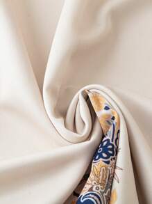 SHEIN LUNE Plus Size Women Vintage Style Printed Crew Neck Long Sleeve Dress Fall Cloth For Women