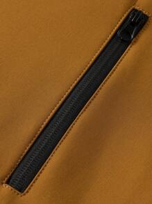 Manfinity Homme 男士撞色前拉链长袖吊带简约连帽休闲夹克