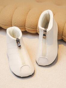 1 件婴儿时尚百搭保暖内衬靴子，冬季 - 米色 - 查看 6