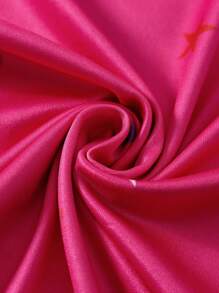 Tween Girl 紧身图案印花短袖上衣和长裤睡衣套装 - 玫紅色 - 查看 7