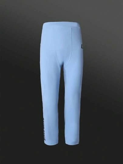 Manfinity Sport Corelite Pojkvänstil mäns slogantryck Casual Fitness Sports Compression Leggings