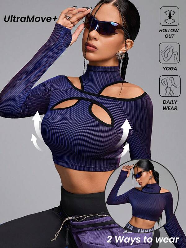 Innovista Camisetas deportivas de barra púrpura, tops de entrenamiento tipo cropped, para fiestas, gimnasio y uso casual diario, festivales, salir, camisetas púrpura, otoño