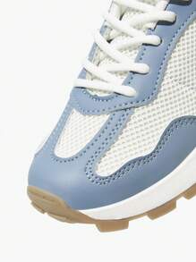 SHEIN 4 Seasons Simple Stylish Breathable Mesh Casual Unisex Kids Sneakers, Back To School Sports Shoes - Baby Blue - View 10