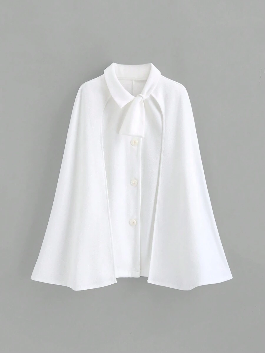 Sweetra Casual Button-Up A-Line Coat, Autumn - Beige - View 1