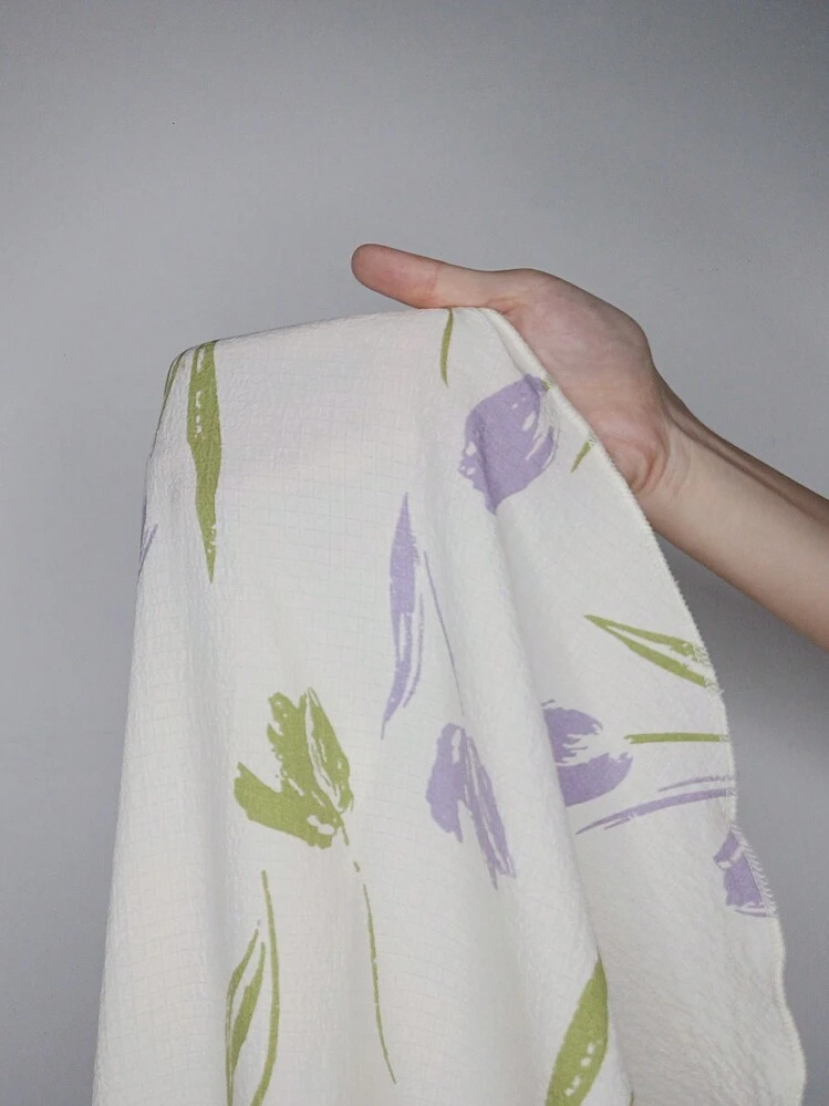 CottageSlumber ملابس علوية وبنطلون بيجاما مطبوعة بالزهور مع ياقة وكشكشة، أكمام طويلة، تفاصيل مريحة وأنيقة، ملابس خريف وشتاء - الأرجواني - مشاهدة 5