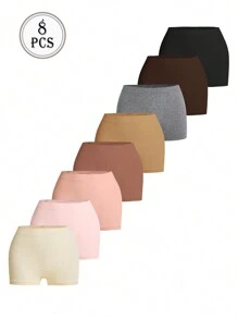 8pcs/Set Elegant & Comfortable Seamless Women Briefs - Multicolor - View 3