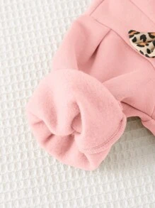 Cozy Pixies 女婴休闲蝴蝶结装饰落肩套头衫 - 粉色 - 查看 3
