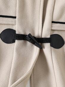 Tween Girl Buttoned Naval Collar Casual Jacket, Autumn - Apricot - View 6