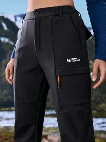 In My Nature In My Nature Women's Casual Outdoor Sports Waterproof Lined Warm Thermal Lined Hiking Pants With Zipper Pockets