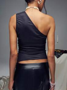 SHEIN Unity 无袖蝴蝶印花侧系带休闲上衣 - 彩色 - 查看 2