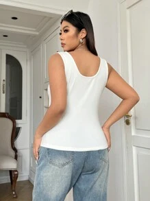 SHEIN EZwear 3 件大码女式纯色休闲吊带背心