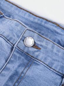 Manfinity LEGND 大码男式浅蓝色洗水紧身牛仔裤 - 淺色水洗藍 - 查看 11