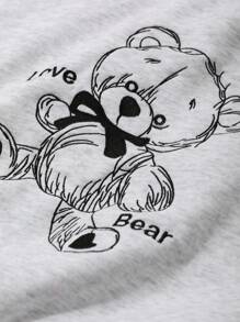 DAZY Tween Girl Round Neck Embroidered Sweatshirt, Fall,Back To School Clothes - Grey - View 7