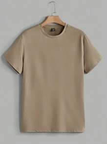 Manfinity BRENVOR 3pcs Men's Casual Simple Basic Knit Short Sleeve Tees , Summer - Multicolor - View 10