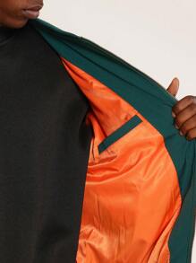 Sumwon Records Winter Bomber Jacket Los Angeles California Heritage Limited Edition Retro Sports Varsity Design Modern Street Fashion - Green - View 4