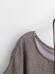 EMERY ROSE Của phụ nữ Lỏng lẻo phù hợp Giải trí Áo sơ mi Với In chuồn chuồn - Xám - Xem 5