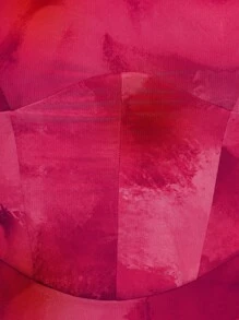 L'Amorae Tie Dye Draped Ruffle Tube Dress - Hot Pink - View 6