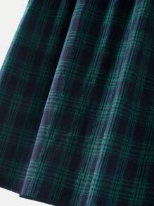 Rusticease Plus Size Women Plaid Long Sleeve Button Down Leisure Shirt Dress For Fall, Winter Women Clothes