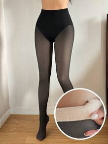 DAZY Quần tất lưới màu trơn gợi cảm - màu đen - Xem 9
