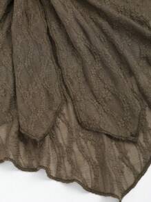 Sweetra Women's Solid Color Front Knot Asymmetric Hem Halter Neck Tank Top Y2K - Dark Green - View 5