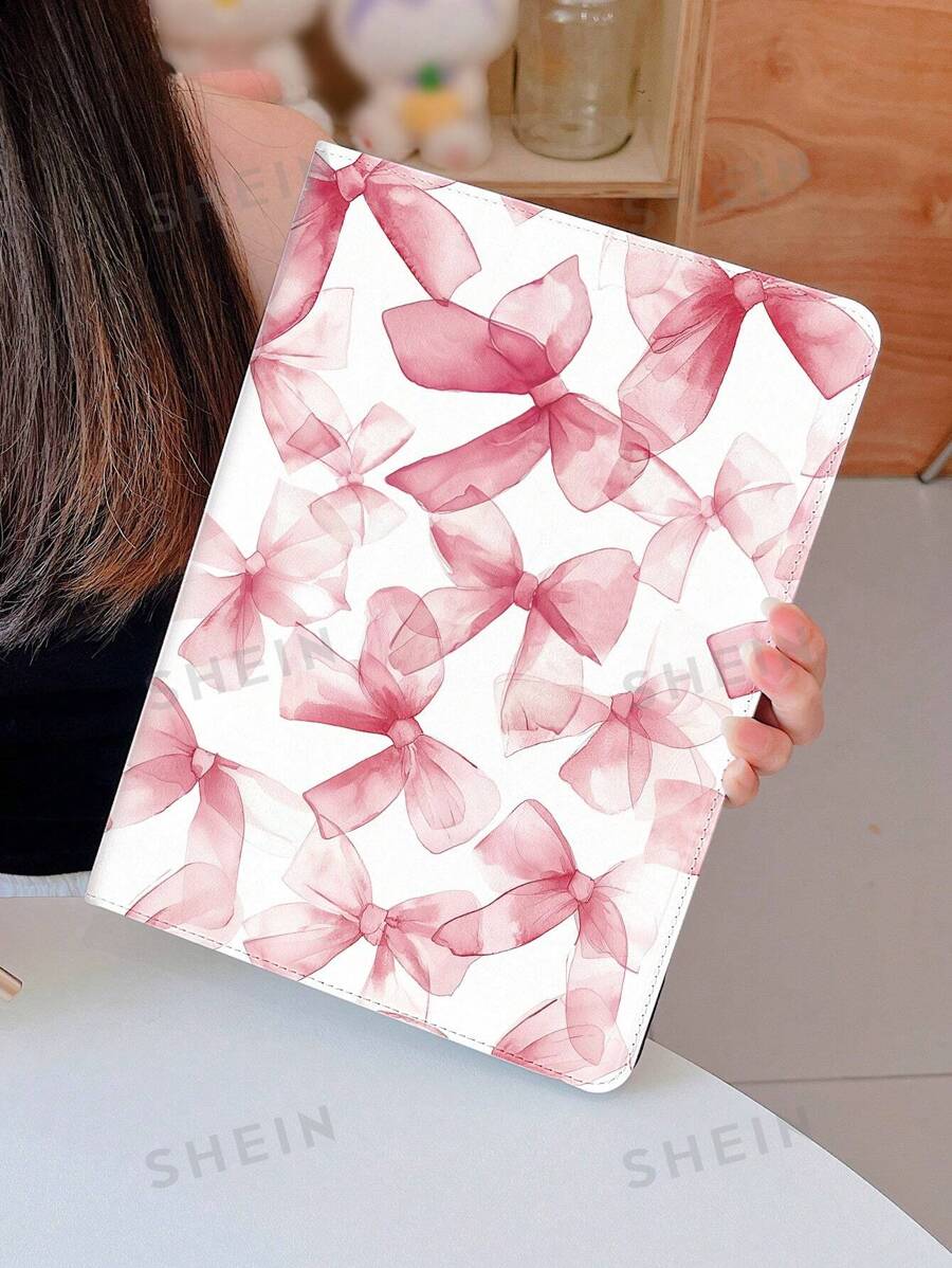 ROMWE Kawaii Bow Print IPad Tablet Case SHEIN USA