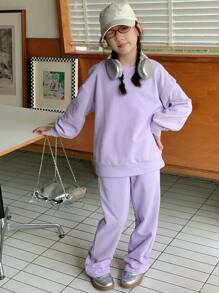 DAZY Tween Girl Fall 2pcs Outfit For Girls, Solid Color,Back To School Clothes