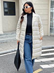 SHEIN Frenchy Mantente abrigado, úsalo en la nieve, blanco, úsalo en otoño e invierno, úsalo cuando salgas, nieve
