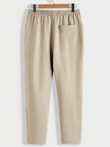 Manfinity BRENVOR Men's Solid Color Shirt And Pants Set, Cozy Outfits