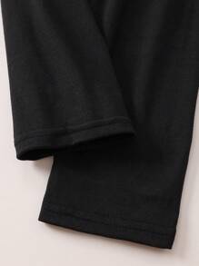 Tween Girls Black Tiered Ruffle Hem  Princess Style Casual Long Leggings,Summer,Travel Summer Holiday