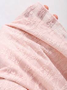 SHEIN Black Friday x Star Picks Sweetra 女士纯色可爱露肩蕾丝上衣 Y2K 秋季款 - 淺粉色 - 查看 5