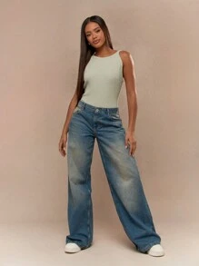 MISSGUIDED Débardeur moulant sans manches à côtes, body casual de base. Tenue de fête de la Saint-Patrick à thème irlandais, élastique, mince, avec des attributs de chance. Tenue de célébration