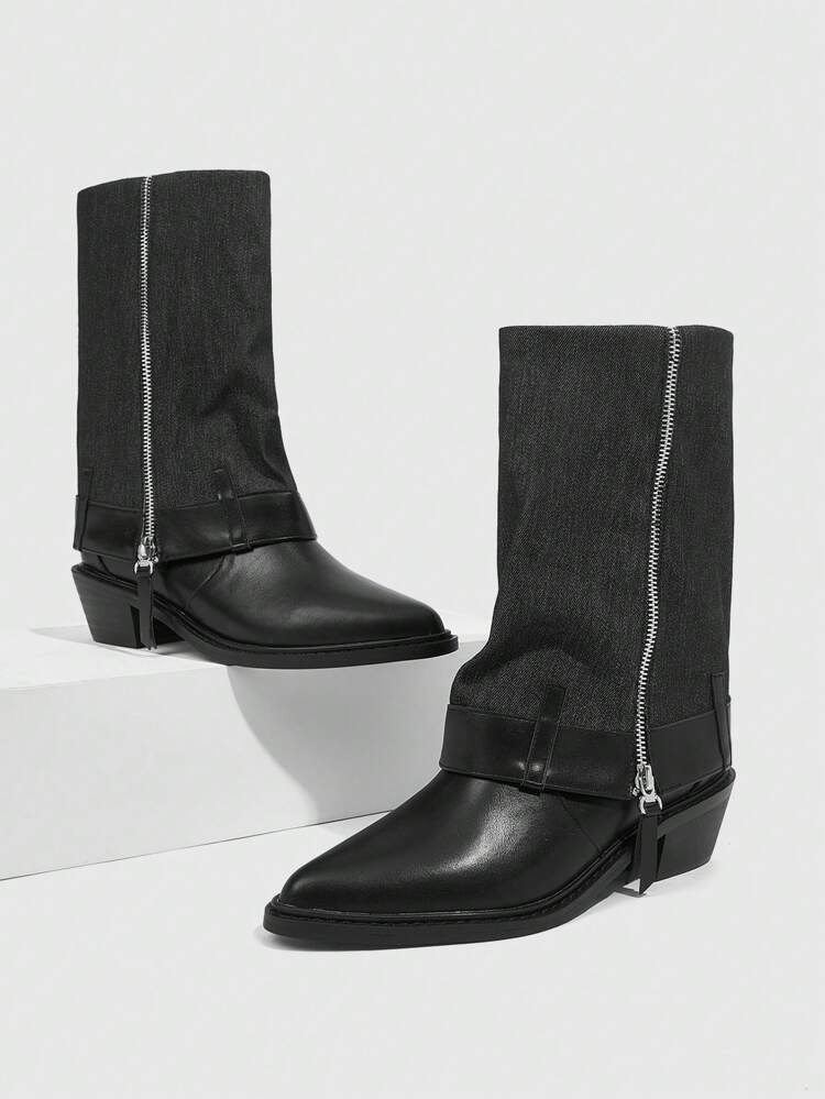 CUCCOO GRLICON Women's Over-The-Knee Boots, Y2K Style, Punk Rock, Biker, Cool Girl, Suitable For Halloween, Christmas, Party Occasions