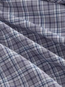 SHEIN MOD Women Plaid Print Pleated Belted Skirt,Homecoming Skirt Short,Blue Mini Skirt,Blue Shorts - Baby Blue - View 4