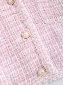 Sweetra 女士秋冬格子翻领单排扣休闲大衣 Y2K - 彩色 - 查看 5