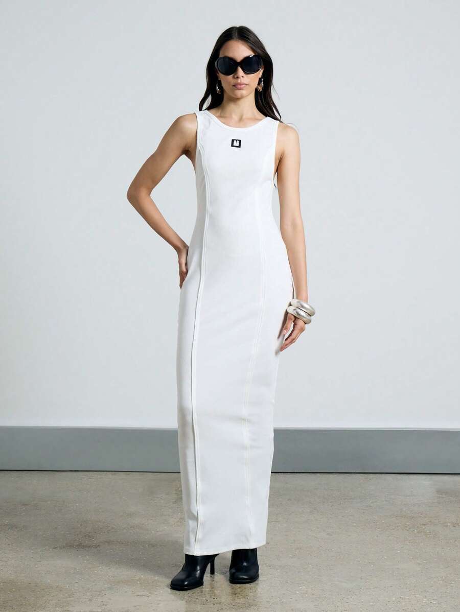 AiiRZ Seam Detail Fitted Bodycon Maxi Dress