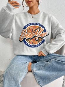 Muchica 女士休闲宽松针织落肩运动衫 - 灰色 - 查看 6