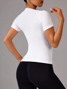 Eassivo Eassivo 女式夏季简约字母印花无袖运动背心健身背心健身衫