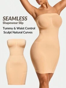SHEIN Shape Seamless Shapewear Slip Dress Body Shaper Bust& Butt Lifter Tummy Waist Thigh Control