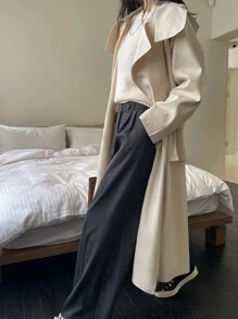 DAZY Áo khoác gió trang trí phong cách thường ngày mới cho nữ mùa thu - Màu Khaki - Xem 5