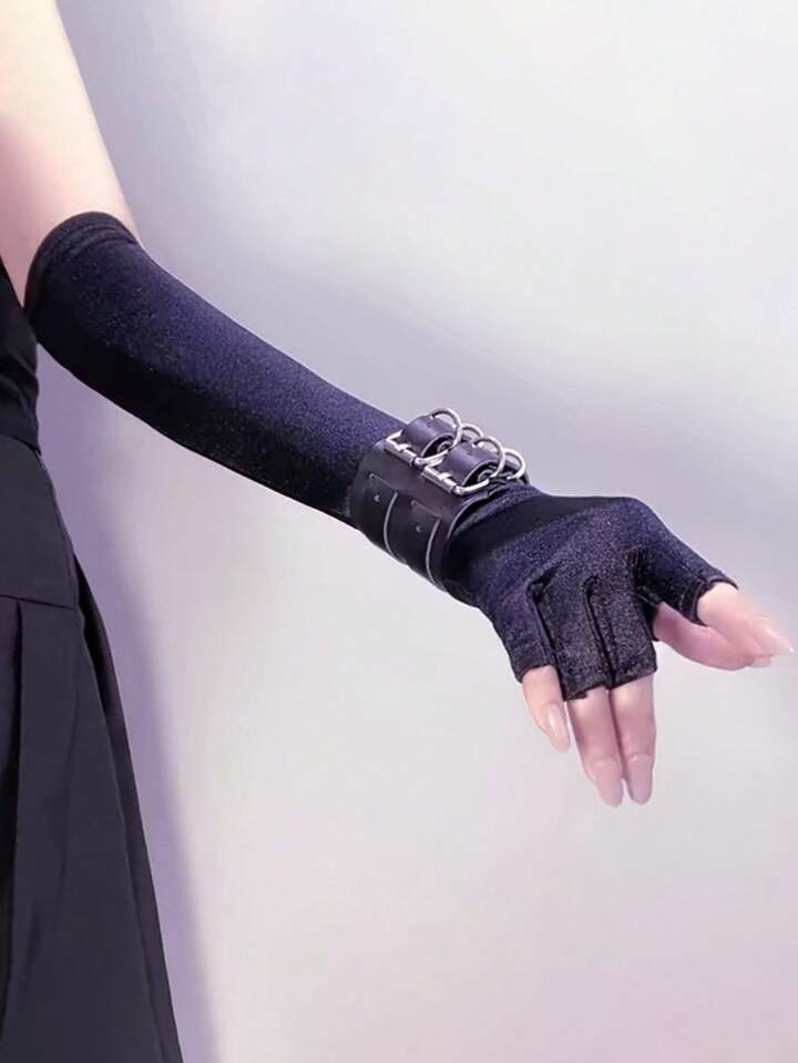 knee length dresses for ladies Fingerless Biker Jazz Gloves