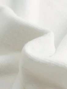 BizChic Parte superior de manga larga con cuello alto transparente, de unicolor y con empalme de malla para mujeres - Blanco - Ver 7