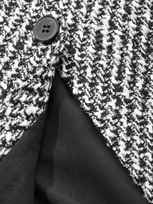 DAZY Women Front Button Decorated Slit A-Line Skirt, Casual Everyday Wear Fall,Winter - Grey - View 9