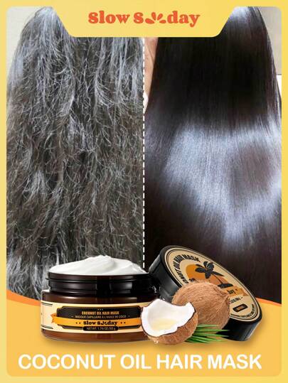 قناع الشعر بزيت جوز الهند ، مغذي عميق ، تنعيم ، تكييف وتغذية الشعر ، مناسب لجميع أنواع الشعر ، مثالي للعناية بالشعر في الخريف والشتاء ، مثالي للعطلات ، الحفلات ، السفر ، النشاط في الهواء الطلق ، أزياء Y2K ، والأزياء التنكرية ، الحفلات والعطلات هدايا