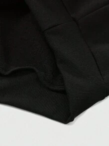 Manfinity EMRG 2pcs Men's Casual Letter & Numeral Print Hooded Sweatshirt And Sweatpants Set,Men Tracksuit,Men Two Pieces Outfits,Graphic Sweatshirt