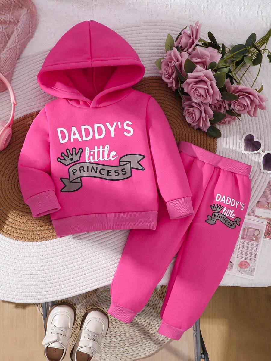 Bộ 2 áo nỉ lông cừu cho bé gái, phong cách thường ngày, màu hồng bụi - Màu Hồng Tươi - Xem 1